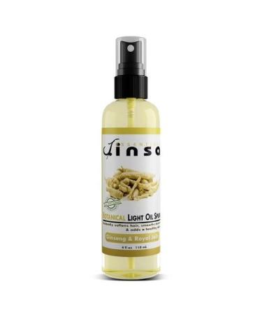 Jinsa Essentials Natural Botanical Light Hair & Body Oil Spray for Flexible Hold Organic Hairspray - Daily Shower Spray for Healthy Sexy Hair & Skin Travel Size - Ginseng & Royal Jelly 1 Oz