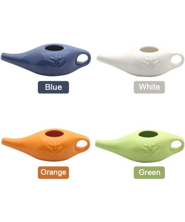 ALOEU 250Ml Ceramic Neti Pot Nose Cleaning Pot Durable Leakproof Spout Pot for Nasal Rinsing Nose Washing Men and Women Blue - Buy Online on GoSupps.com