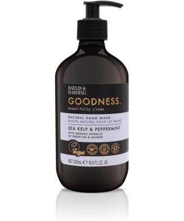 Baylis & Harding Goodness Hand Wash Bundle: 3 x 500 ml Sea Kelp & Peppermint & 3 x 500 ml Rose & Geranium (6 bottles) - Vegan Friendly 500.00 ml (Pack of 6) Hand Wash Bundle - Buy Online on GoSupps.com