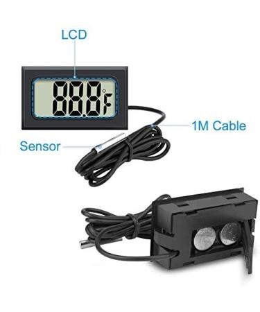 Zhiting Mini LCD Digital Thermometer Hygrometer - Ideal for Aquariums Reptiles & Vehicles | Accurate Interior Temperature & Humidity Monitoring - Buy Online on GoSupps.com