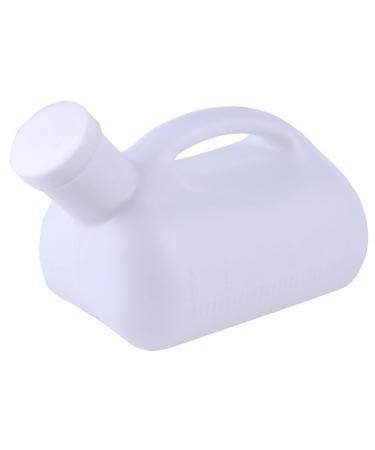 Male Urinal -Thick Firm Proof Easy Cleaning Urine Bottle 3000mL -Emergency Use in Bed Use in The Driver's Seat After Surgery Outdoor Activities(Color:Blue) Happy White