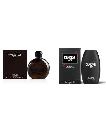 HALSTON Z-14 for Men 8.0 oz Cologne Spray & Drakkar Noir By Guy Laroche - Original Vintage Designer Fragrance Blend For Men - Fresh