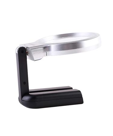 Glass Foldable Handheld Desktop Dual Use with Light Portable Magnifier