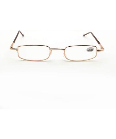 Kokobin Flexible Metal Reading Glasses +1.0 Dioptries | Unisex Feather-Hinge Design & Glasses Case | Ideal Visual Aid for Enhanced Reading - Buy Online on GoSupps.com