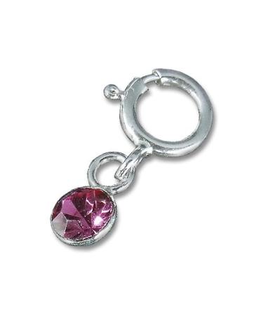 Elegant 925 Sterling Silver Nail Piercing with Rose Stone - Artful Nail & Foot Jewelry for International Shipping - Buy Online on GoSupps.com