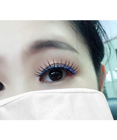 5 Pairs Blue Fluffy Faux Eyelashes with Rhinestones | 3D False Lashes for Women & Girls - International Shipping - Buy Online on GoSupps.com