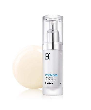 Bano PDRN 500 Ampoule Firming & Hydrating Serum with PDRN Peptides Collagen & Hyaluronic Acid | Korean Skincare for Sensitive Skin | Fragrance-Free | 1.01 fl oz