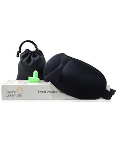 Wild Essentials Sweet Dreams Comfortable & Contoured Sleep Mask Kit with Carry Pouch and Moldex Ear Plugs Travel Set Gift