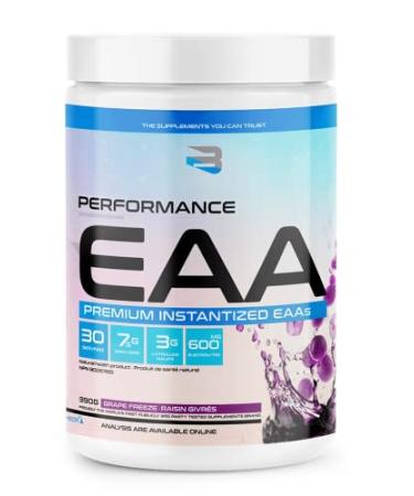 Believe Supplements Performance EAA - Essential Amino Acids Formula | Boost Muscle Recovery Performance & Hydration | Sugar-Free & Delicious Flavors Available! (30 servings Grape Freeze) Grape Freeze 30 servings