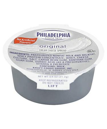 Kraft Philadelphia Original Cream Cheese Spread - Cup, 3/4 Ounce -- 100 per case. 0.75 Ounce (Pack of 100)