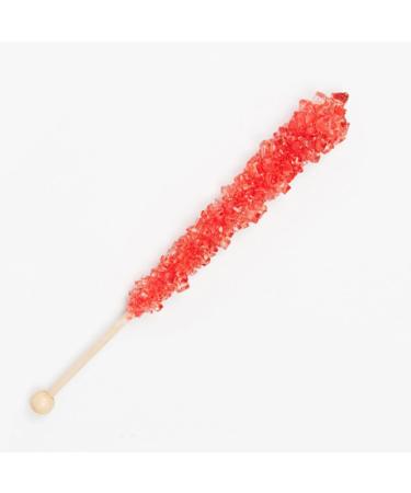 Red Strawberry Candy Sugar Crystal Rock on a Stick 12 x Lollies - Individually Wrapped - Candy Buffet Favours Cake Decorating - Drink/Cocktail Swizzle Stick Stirrers - Buy Online on GoSupps.com