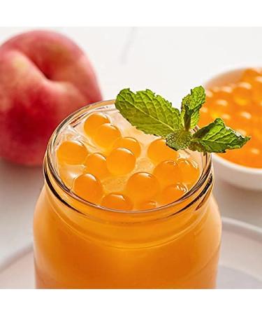 Buy PEACH Popping Boba Pearls by Buddha Bubbles - Tasty Dessert Topping for Perfect Drinks | International Shipping Available - Buy Online on GoSupps.com