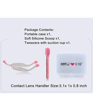 AITIME Soft Contact Lens Insertion & Removal Tool Set - Silicone Tweezers & Scoop for Easy Lens Handling - Perfect for Travel & Home Use (Pink - Buy Online on GoSupps.com