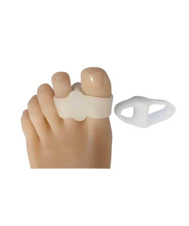 Set of 2 Double Toe Spreaders - Washable and Reusable Stretch Gel Separators Straighten Crooked Overlapped or Hammer Toes and Relieves Pain