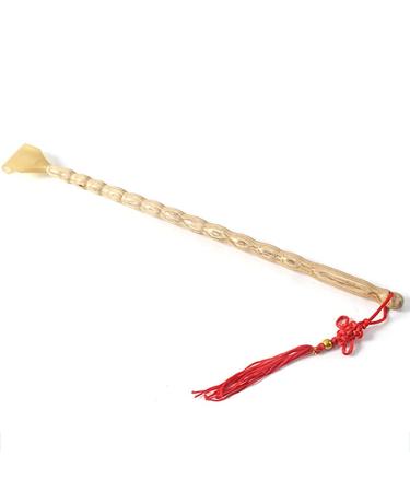 Gaxqfei Back Scratcher Prime Back Scratchers Wood solid wood horn back scraps for oldest back scraps in Chinese style for home use gift/natural color * 2/15.7 * 1.6 inches 15.7 * 1.6 inch natural color * 2