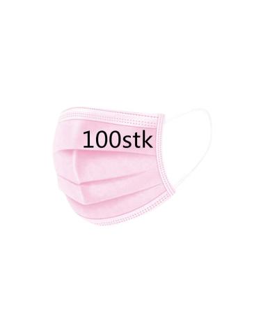 50/100 pieces white blue pink black one-off protection dust chief breathable oral cover adults Bandana face-mouth cover (pink 100 pieces)