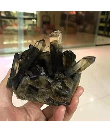 1pc Natural Rock Smoky Quartz Cluster Crystals Stones Home Decoration 200-300g Full of Texture - Buy Online on GoSupps.com