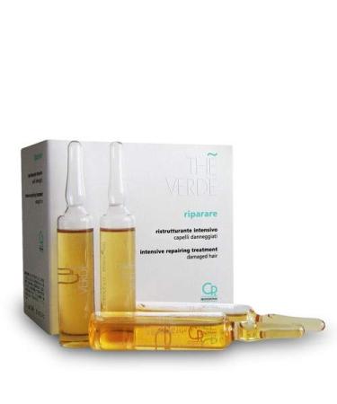 Th Verde - Intensive restructuring treatment for damaged hair in ampoules - repairs dry hair deeply and gives smoothness - 12 ampoules of 10ml