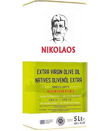 Olive oil 5 liters from Crete -Greece "Nikolaos" Premium quality 0.3% / cold -pressed extra virgin - extra native "super fresh - rich in polyphenols // MHD: 10.10.2025 5 l (1 Pack)