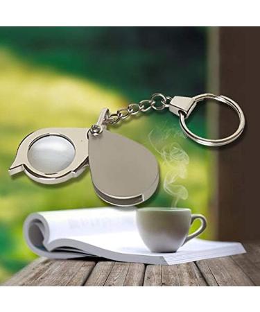 Magnifying Portable 8X Folding Key Ring Glass Magnifier with Key Chain Waterproof Daily Magnifying Glass Loupe Pocket Tool Made in China - Buy Online on GoSupps.com