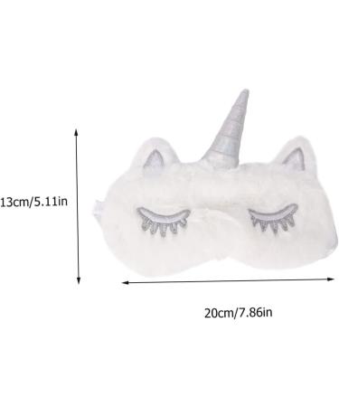 FRCOLOR Unicorn Eye Patch - 2pcs White Plush Sleep Stickers for Restful Eyes | International Shipping Available - Buy Online on GoSupps.com