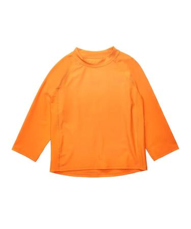 Leveret Long Sleeve Baby Boys Girls Rash Guard Sun Protected UPF + 50 Kids & Toddler Swim Shirt (12 Months-5 Toddler) 4 Years Orange