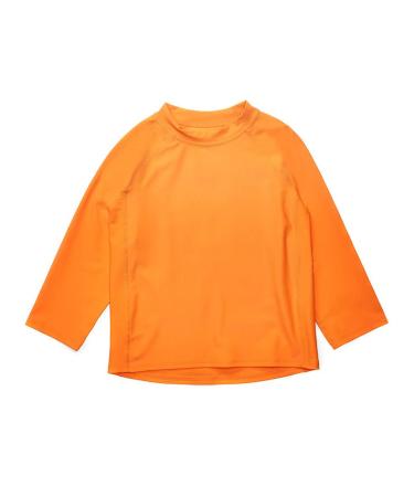Leveret Long Sleeve Baby Boys Girls Rash Guard Sun Protected UPF + 50 Kids & Toddler Swim Shirt (12 Months-5 Toddler) 5 Years Orange