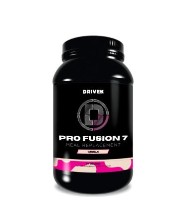Driven Nutrition ProFusion7 Meal Replacement Protein 24g Protein 7-Stage Blend 5g Fiber + MCT Oil Smooth High-Protein Shake Mix for Anytime Nutrition (2.9lb Vanilla) Vanilla 46.4 Ounce (Pack of 1)