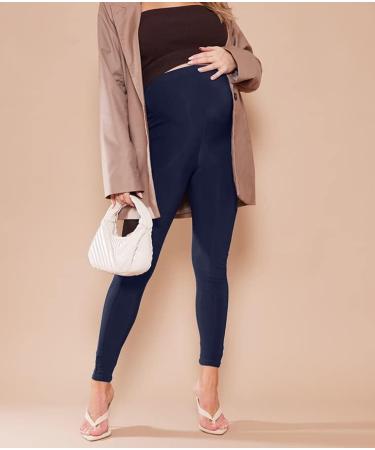 SHADOW DANCE UK Maternity Pregnancy Over Bump Leggings Navy Blue - Supportive Baby Tights for Belly - Buy Online on GoSupps.com