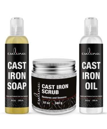 Culina Cast Iron Soap Set, Conditioning Oil