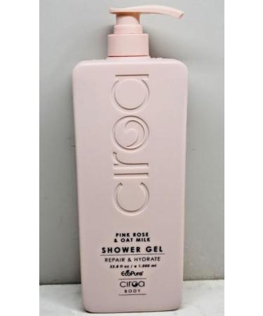 Ciroa Pink Rose & Oat Milk SHOWER GEL Repair & Hydrate Dermatologically Tested & Vegan Friendly 33.8 fl oz / 1 000ml