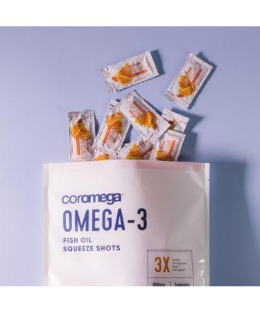 Coromega Omega-3 Orange Squeeze | 30 Packets | 2.5g Each | Healthy Fat Supplement - Buy Online on GoSupps.com