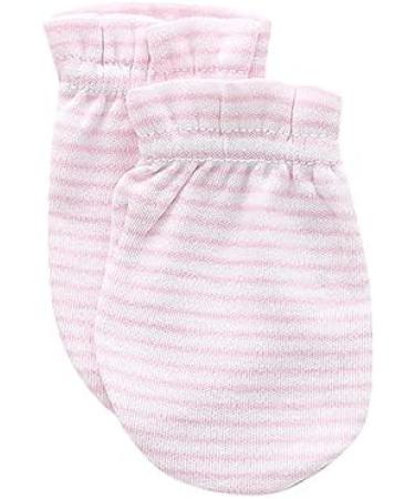 Cotton Scratch Mittens 5-Pack for Newborn Baby Boys & Girls 0-6 Months - Pink - Buy Online on GoSupps.com