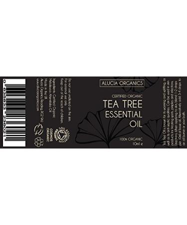 Alucia Organics Certified Organic Tea Tree Essential Oil 10ml - Pure Natural & Cold-Pressed for Skin & Hair Care - International Shipping Available - Buy Online on GoSupps.com