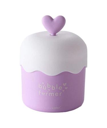 Foam Bubble Maker Cleanser Foamer Cup for Delicate and Smooth Facial Cleansing Cute Skin Care Tools (purple)
