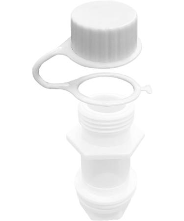 Set of 2 White Threaded Drain Plug Caps with Tether for Igloo Cooler - Replacement Parts - Buy Online on GoSupps.com
