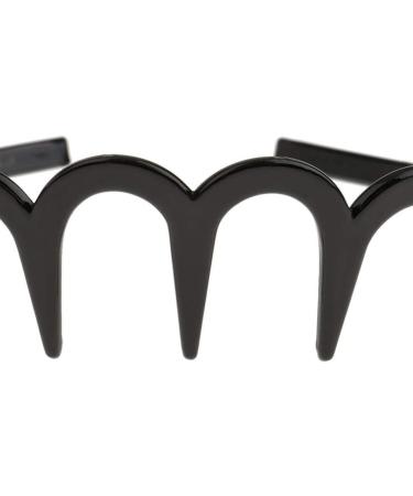Wavy Metal Hair Band Unisex Wavy Headband Black Spring Wavy Metal Hair Band with Long Teeth Hairhoop Sports Headband Headwear Accessories Black 1pc - Buy Online on GoSupps.com