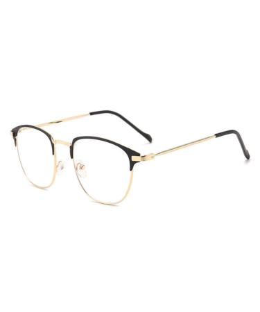 Forkis reading glasses unisex square polygon glasses for men and women metal frames glasses monochrome glasses short-sighted glasses -1.0-2.2 c -4.0