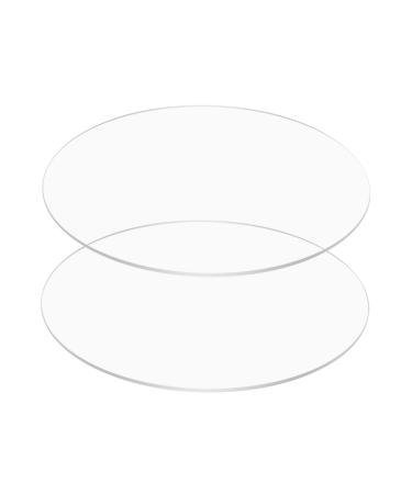 2 Pieces Clear Acrylic Discs 10 * 10 Inch Blank Clear Round Acrylic Disc  Panel 0.12