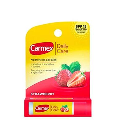 Carmex Daily Care Strawberry Stick with SPF 15 - Case of 144 - 12 Display of 12