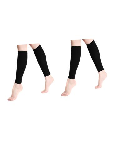 Healvian 4 Pairs Support Leg Sleeve Knee Sleeve Basketball Leg Sleeve Leg Compression Sleeve Stockings Athletic Sports Socks Soccer Leg Sleeve Calf Sleeve Football Sleeves Shin Sleeve Major
