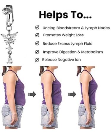 Buy Skinyslim Lymphy Magnetic Therapy Belly Rings | Acupressure Navel Rings for Weight Loss | Shinyskinny LymphaDrainage Designs - Buy Online on GoSupps.com