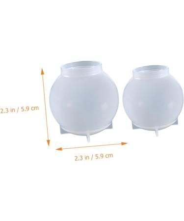 STOBOK 2pcs Ball Mold Round Mold Round Soap Molds Crystal Casting Mold Candle Wax Mold Sphere Making Candle Making Mold Silicone Mold Silicone Ball Silica Gel One Body White White 5.9X5.9X5.9CM - Buy Online on GoSupps.com