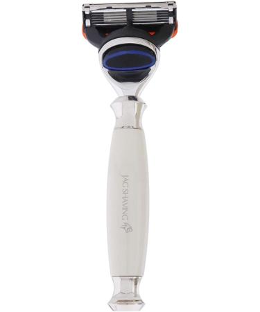 JAG 4-Piece Shaving Razor Set | Lee Range | Black Synthetic Brush 5 Edge Shaving Plane Bowl & Rack | Ivory Gift Set for Men - International Shipping Available - Buy Online on GoSupps.com