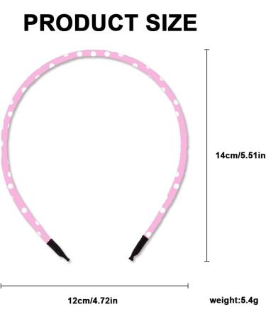 PLABBDPL Colour hair bands 6 Pieces Alice Band Girls Headbands Floral Fabric Headbands for Girls Headband for Kids Polka Dots Heart Covered Hairbands - Buy Online on GoSupps.com
