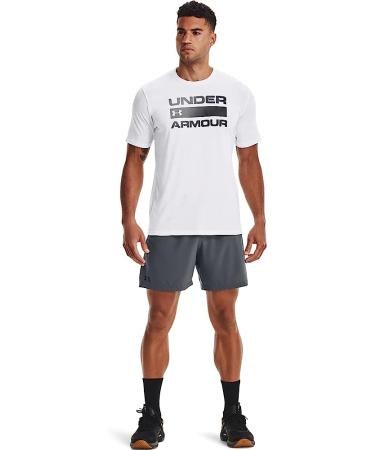 Under Armour Men's Team Issue Wordmark T-Shirt - White/Black, Large - Buy Online on GoSupps.com