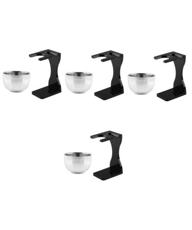Angoily 4 sets of razor set gifts for the friend of tool stand Razor cups and stands of the shaving soap bowl made of metal multifunction shaving brush shaving shaving racks man acrylic