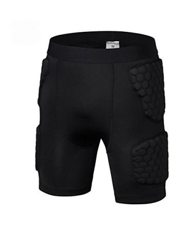 yingfeg bb Mens Padded Shorts Training Compression Protective Underwear Hip Butt Pad Short Medium