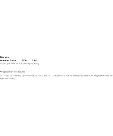 Trec Nutrition ALA 250 | Natural Alpha Lipoic Acid Antioxidant for Bodybuilding | 60 Capsules - Shop Internationally - Buy Online on GoSupps.com