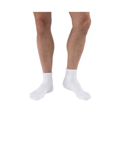 JOBST SensiFoot Diabetic Compression Socks 8-15 mmHg Mini-Crew Closed Toe White - Choose Your Size